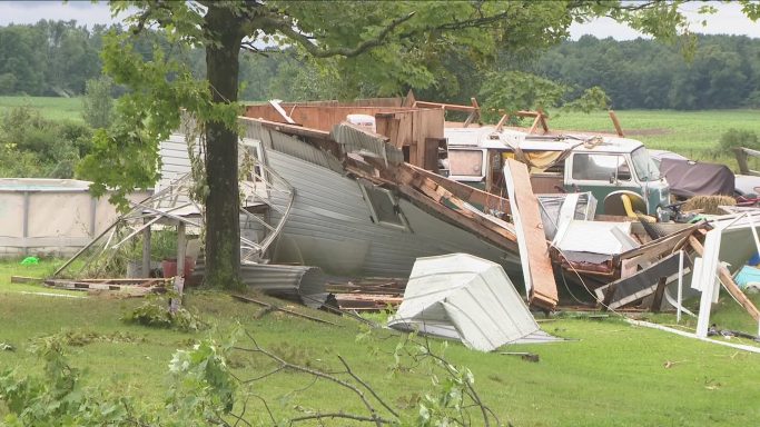 Tornado Damage Downtown Rome