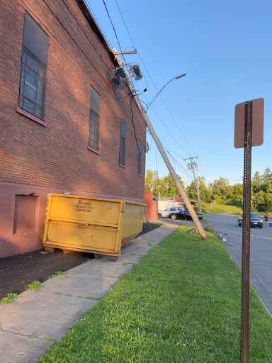 Power Pole on Building